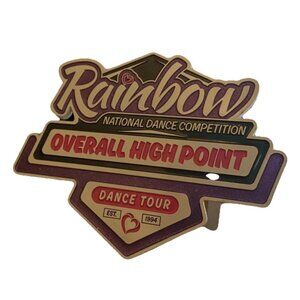 Rainbow National Dance Competition Overall High Point Plaque (hangs or stands)